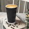Coffee Cups with Lids, 100 Pack Disposable Coffee Cups Insulated Ripple Paper Cups for Water, Juice, Espresso (Black 16 oz)